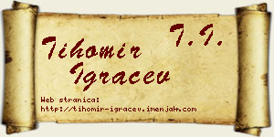 Tihomir Igračev vizit kartica